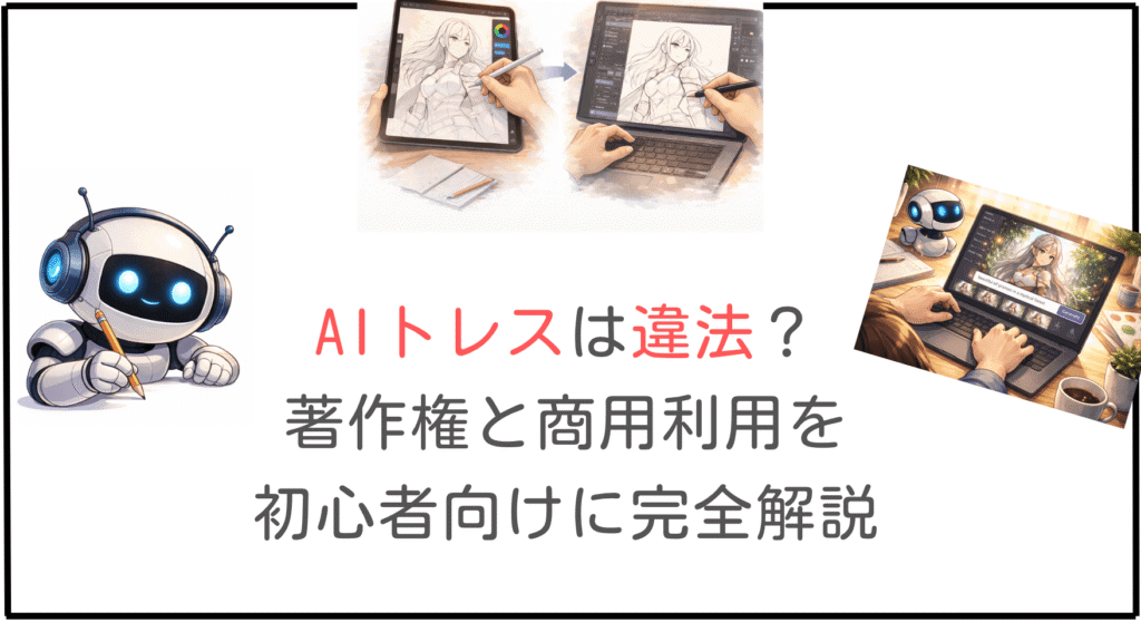 AIトレスは違法? 著作権と商用利用を初心者向けに完全解説