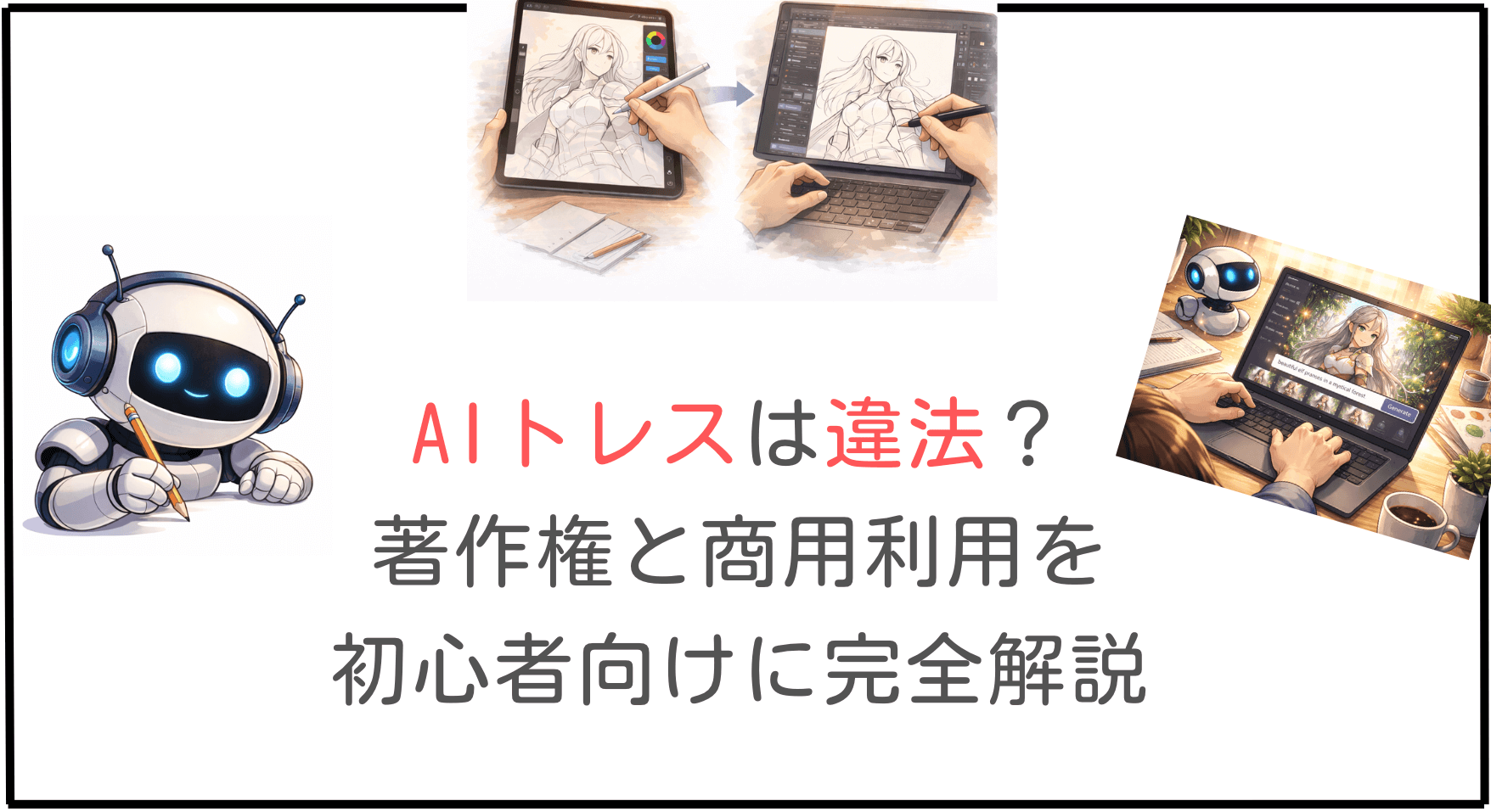 AIトレスは違法？ 著作権と商用利用を初心者向けに完全解説