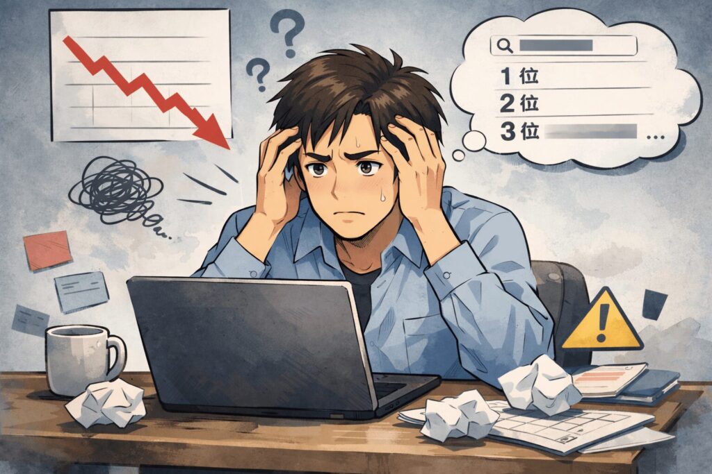 AI記事量産で検索順位が上がらない