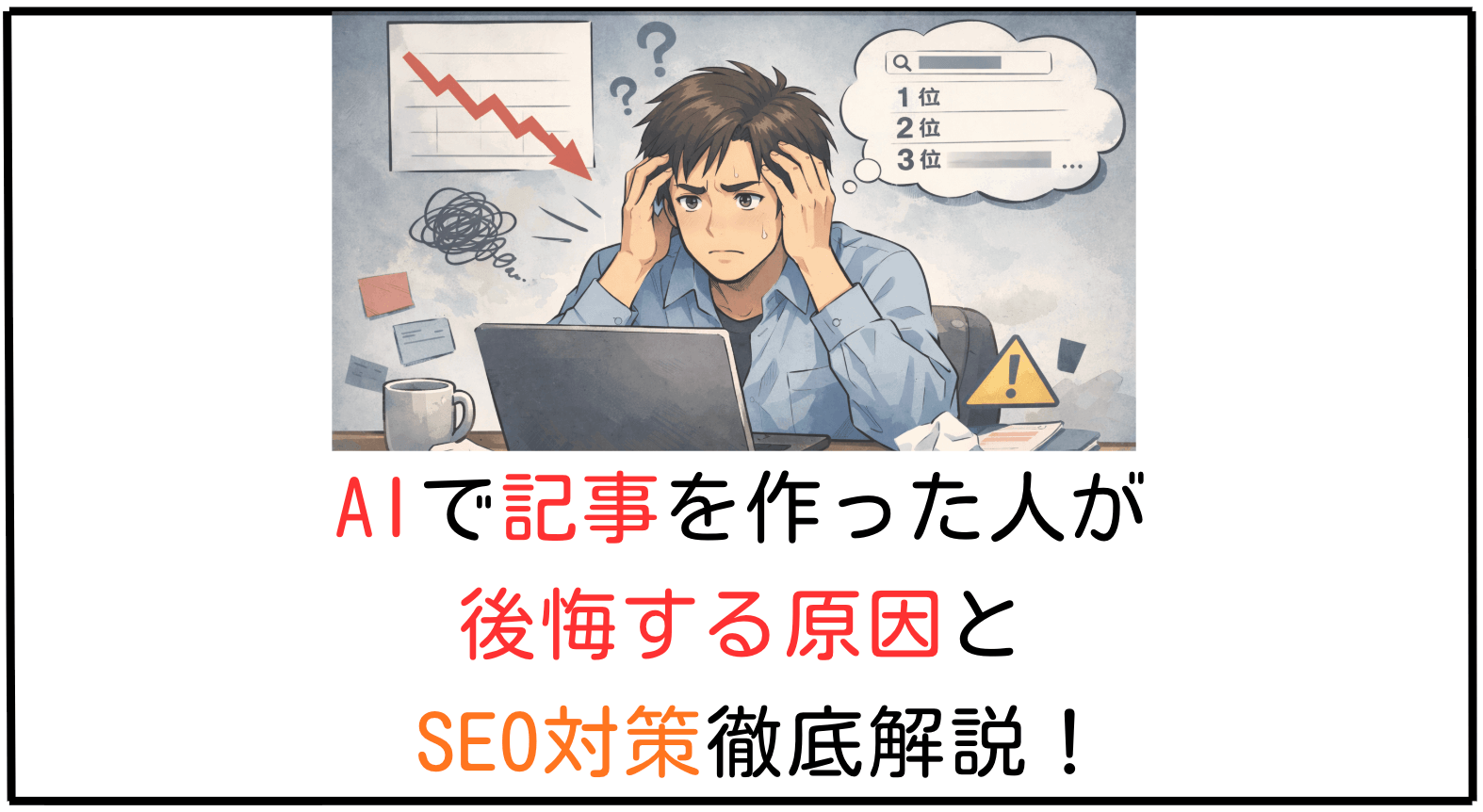 AIで記事を作った人が後悔する原因とSEO対策徹底解説！