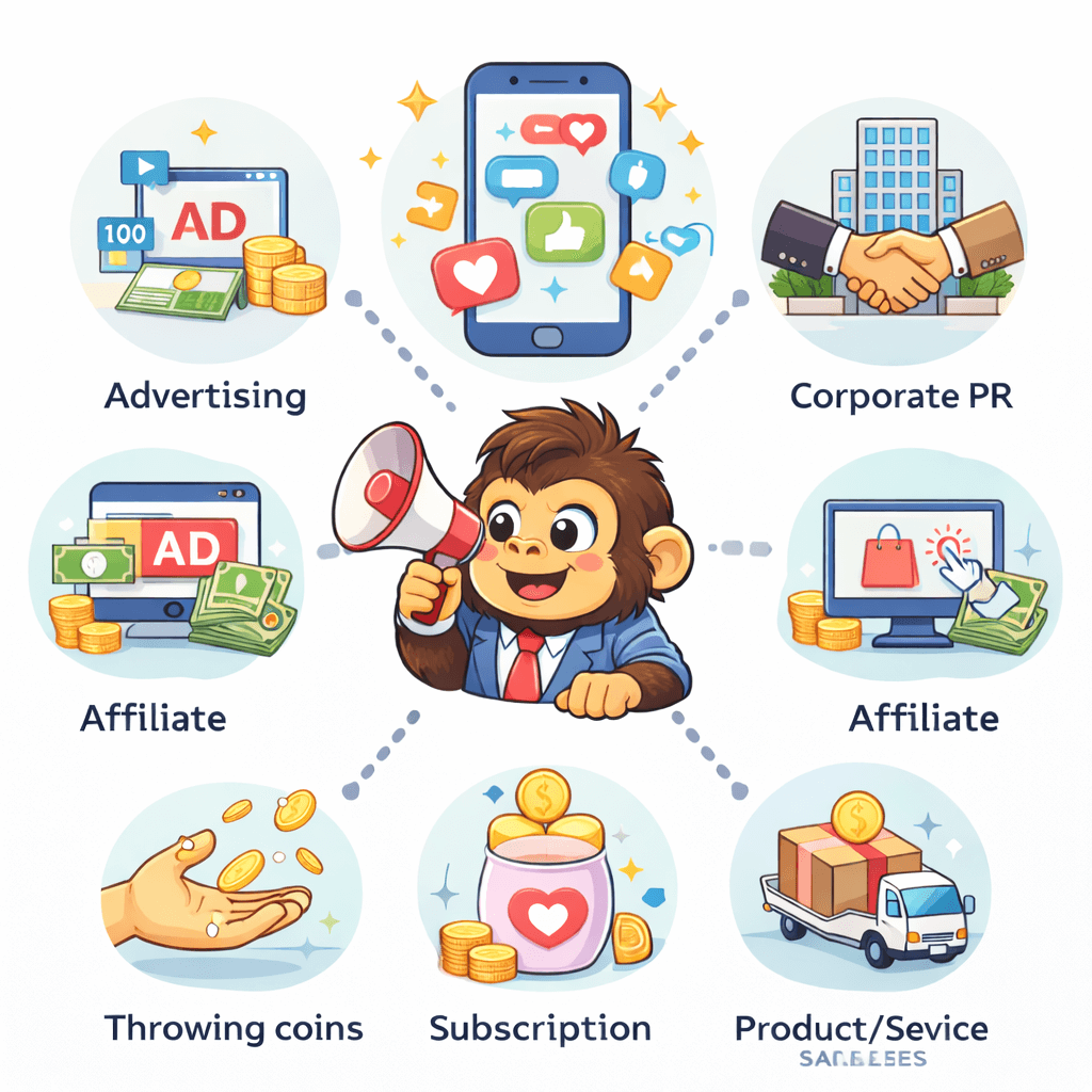 SNSマネタイズ方法の全体図