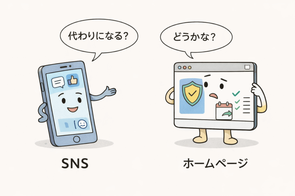 SNSはホームページの代わりか