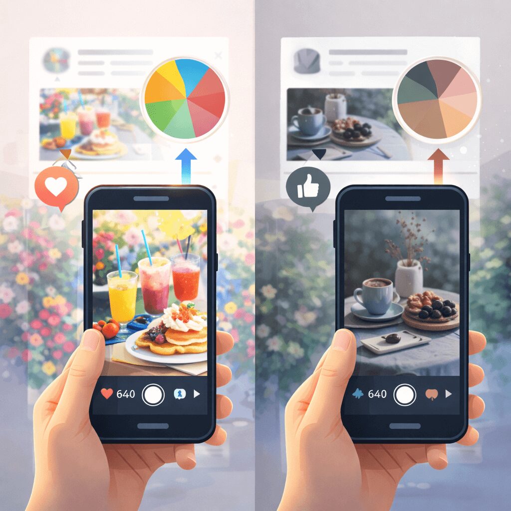 映える色使いとトーン調整