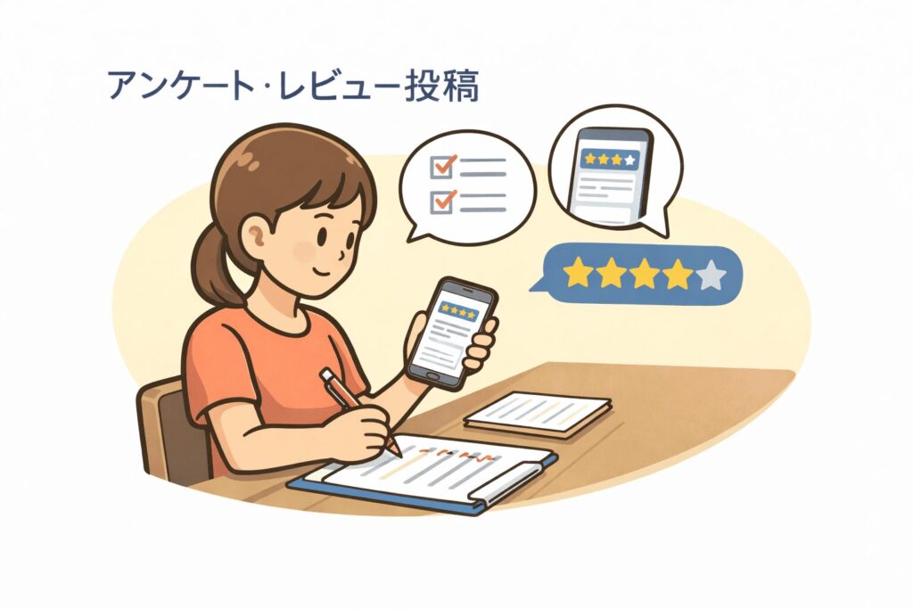 アンケート・レビュー投稿