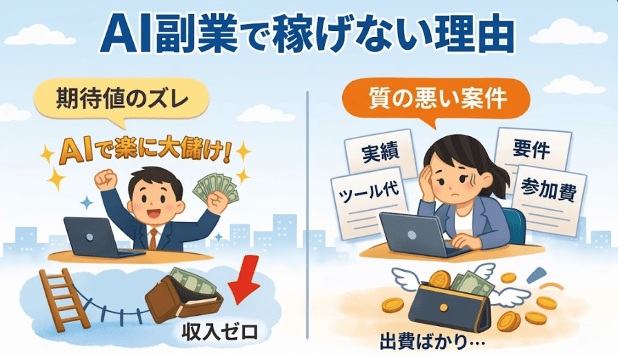 AI副業で稼げない理由