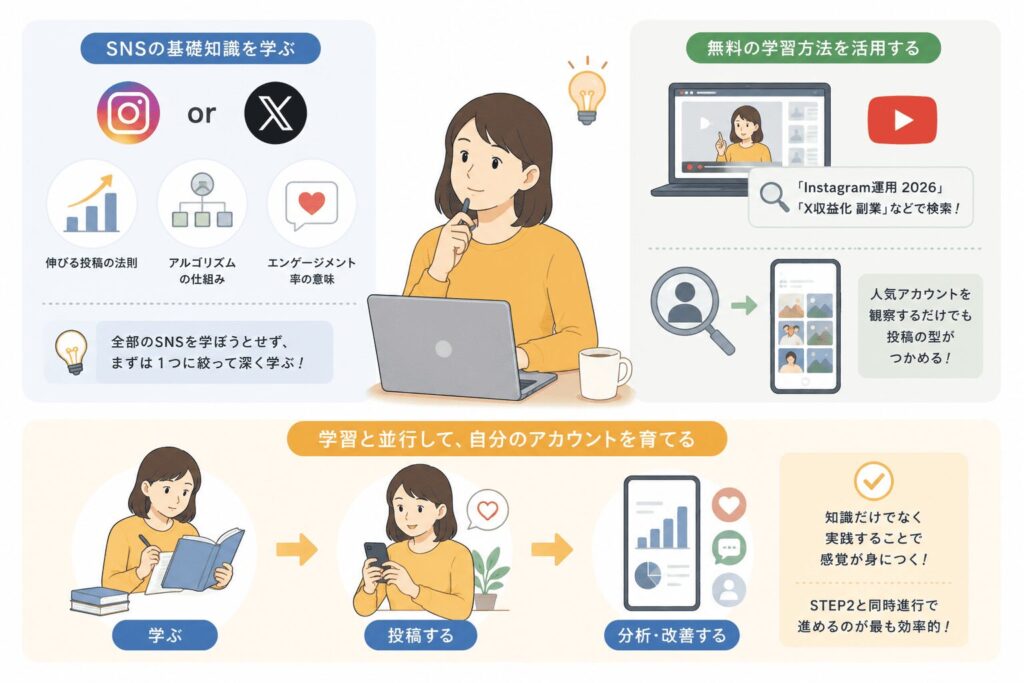 STEP1：SNSの知識とトレンドを学ぶ