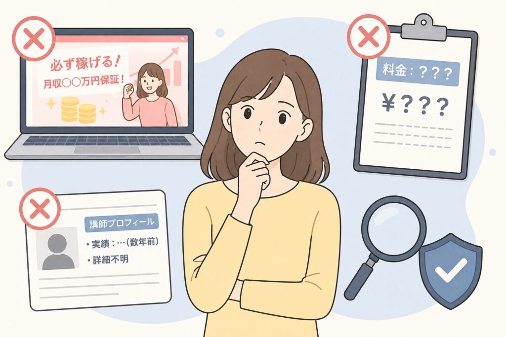 怪しいSNSスクールを見極める方法