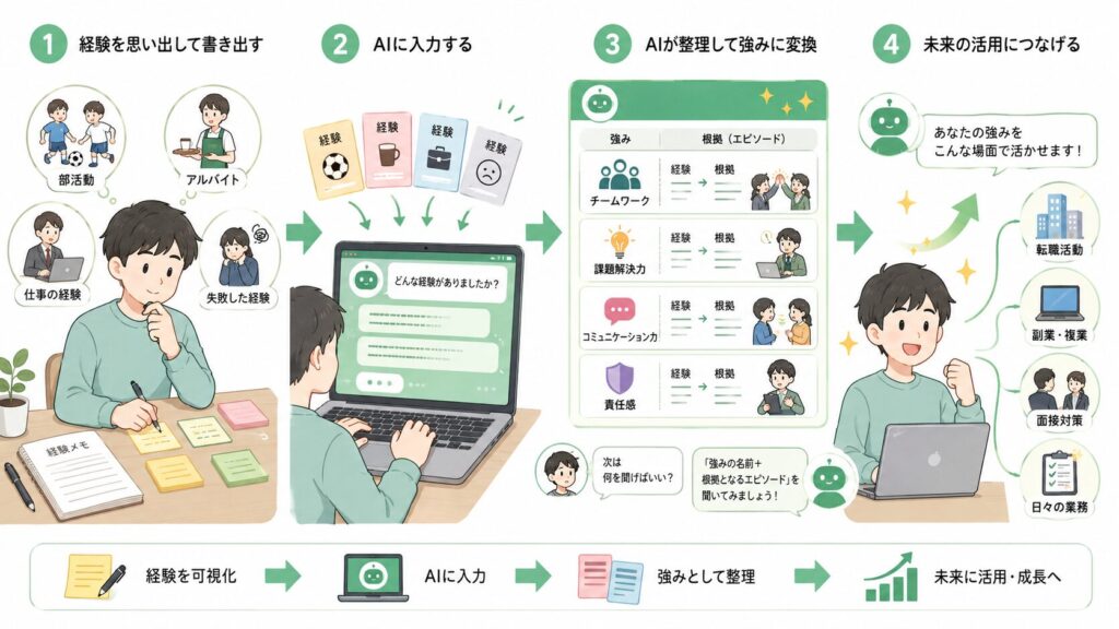 ChatGPTを使って経験を整理する手順